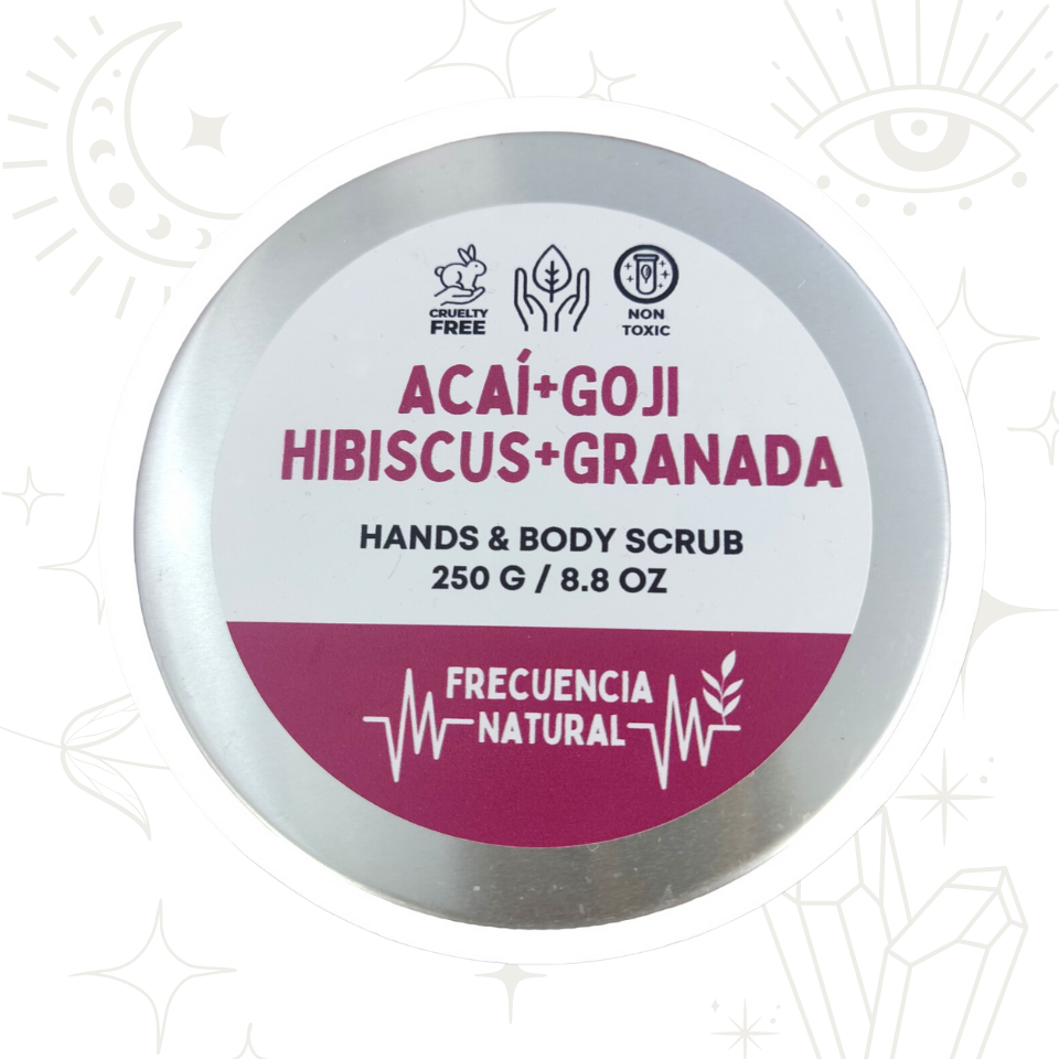 Hands & Body Scrub con Acaí + Goji + Hibiscus + Granada