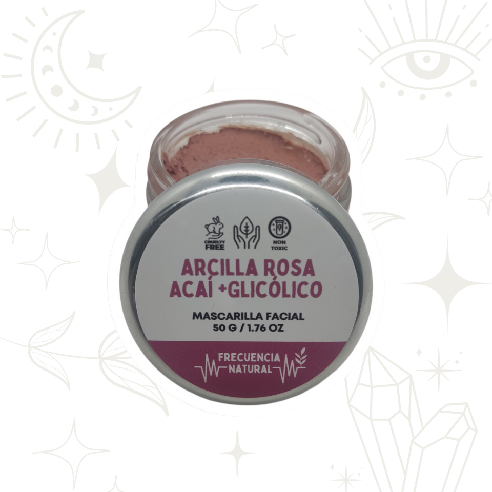 Mascarilla Facial Exfoliante Revitaliza de Arcilla Rosa