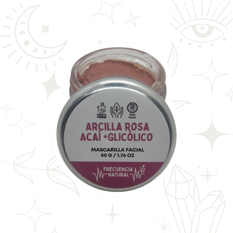 Mascarilla Facial Exfoliante Revitaliza de Arcilla Rosa