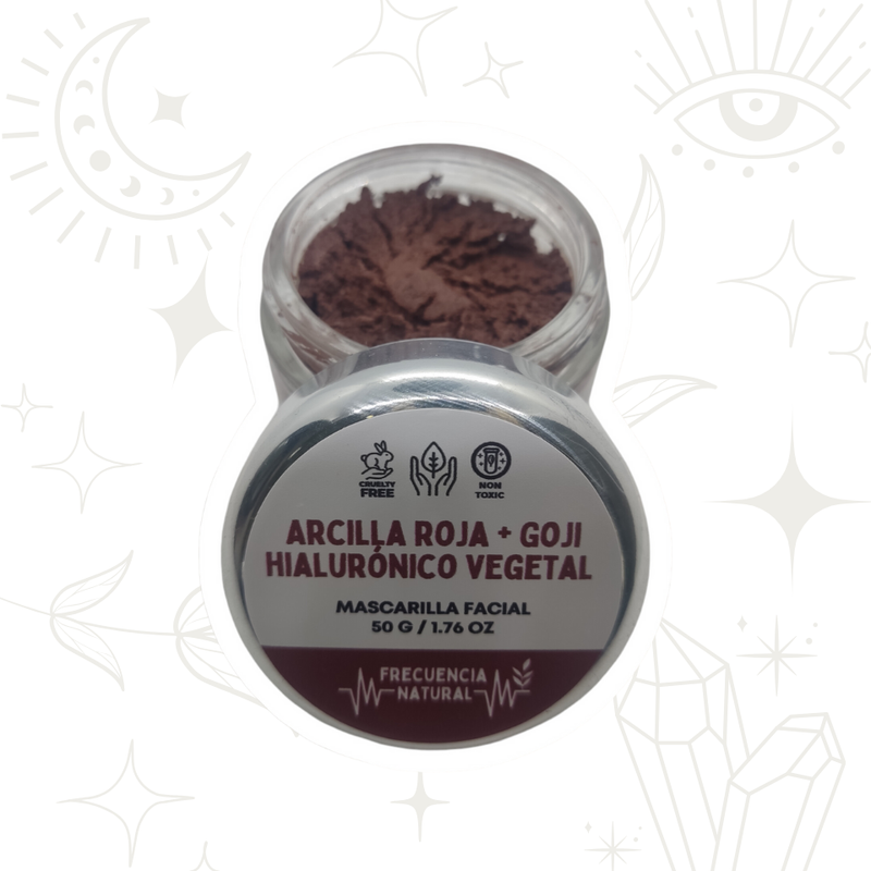 Mascarilla Facial Exfoliante Antiedad de Arcilla Roja