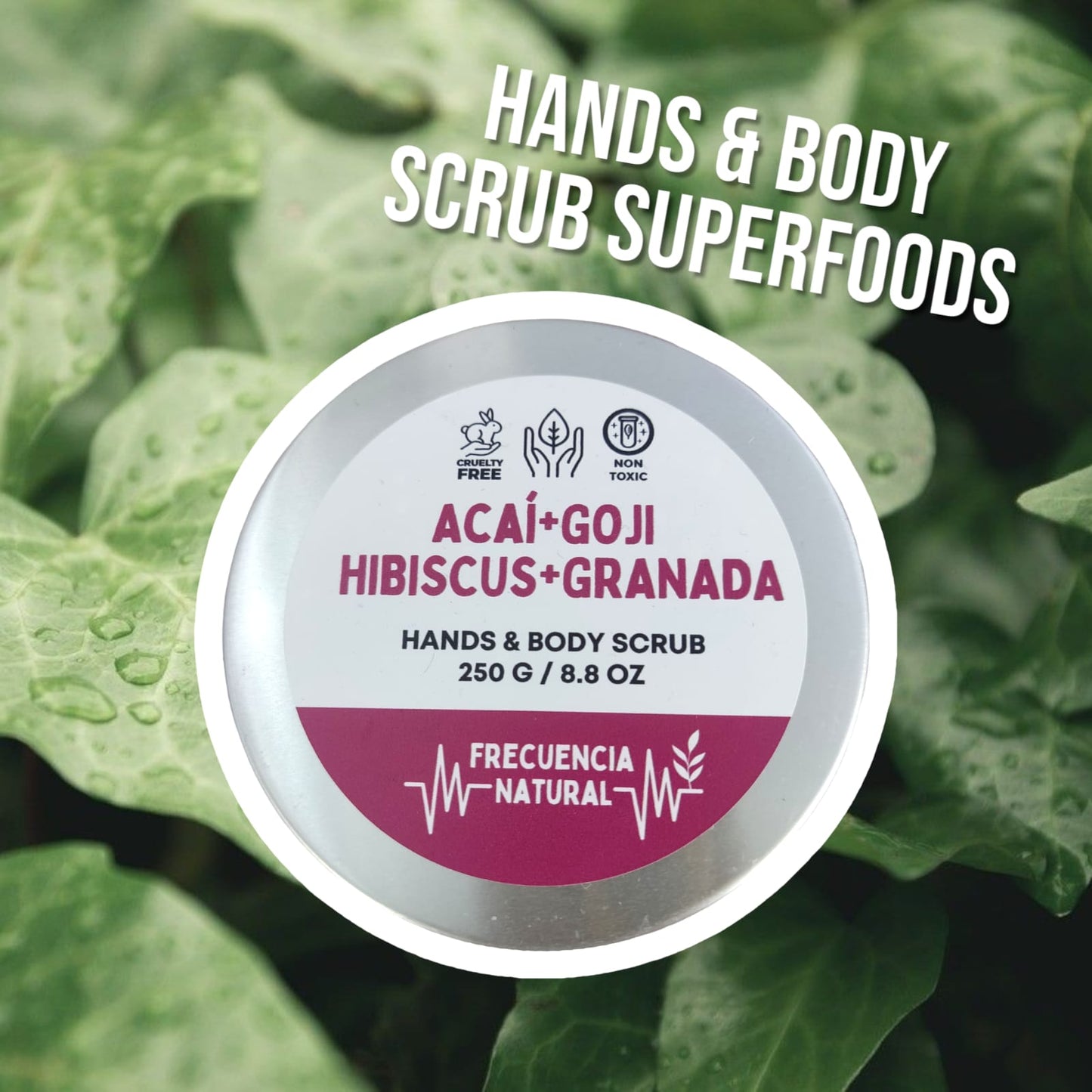 Hands & Body Scrub con Acaí + Goji + Hibiscus + Granada