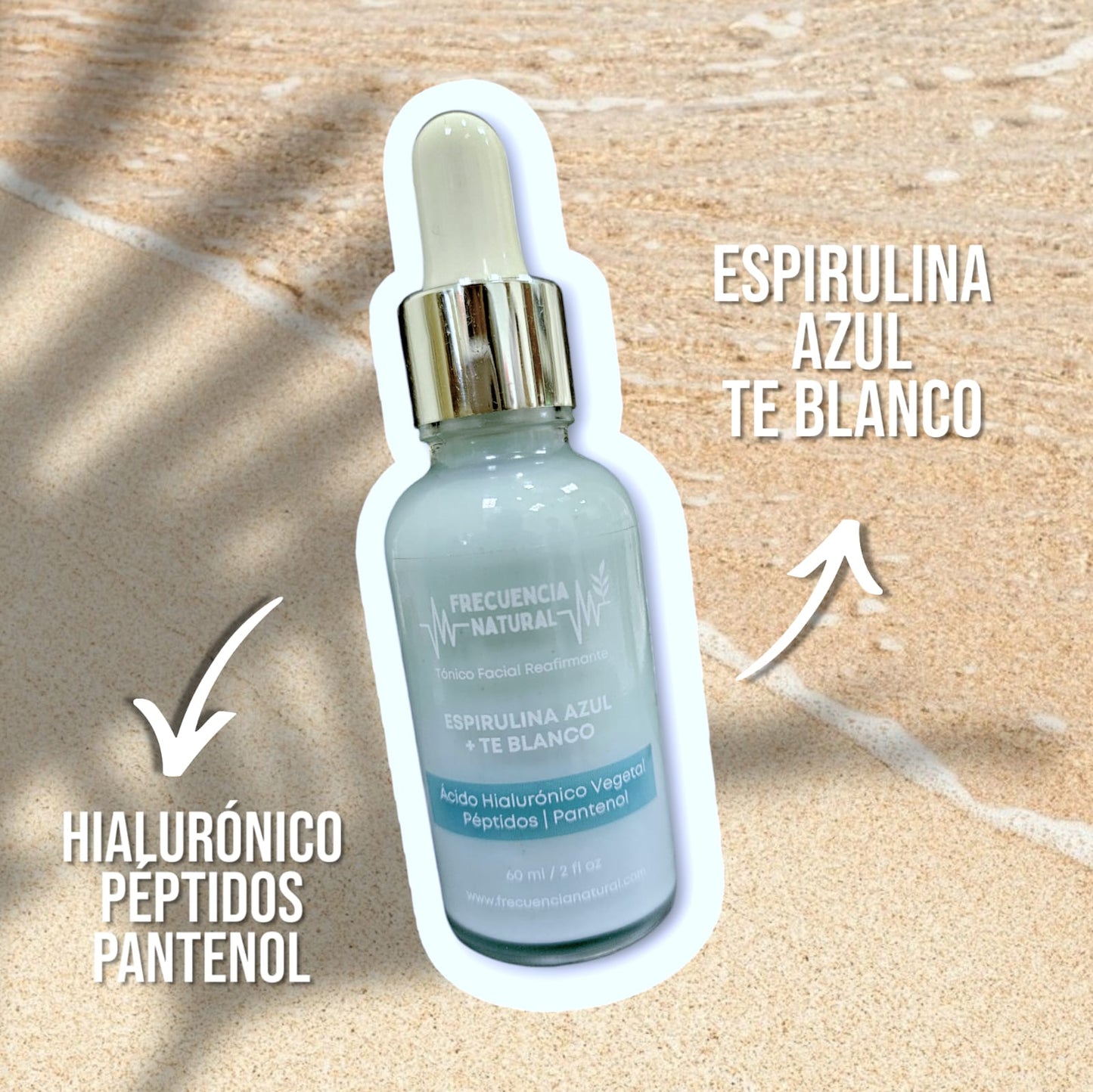 Serum Facial Vitafort con Péptidos y Espirulina Azul