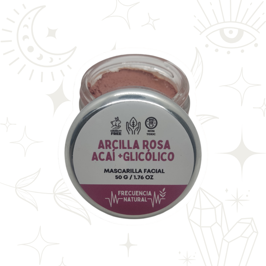 Mascarilla Facial Exfoliante Revitaliza de Arcilla Rosa