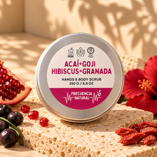 Hands & Body Scrub con Acaí + Goji + Hibiscus + Granada