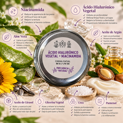 Crema Facial Ácido Hialurónico y Niacinamida