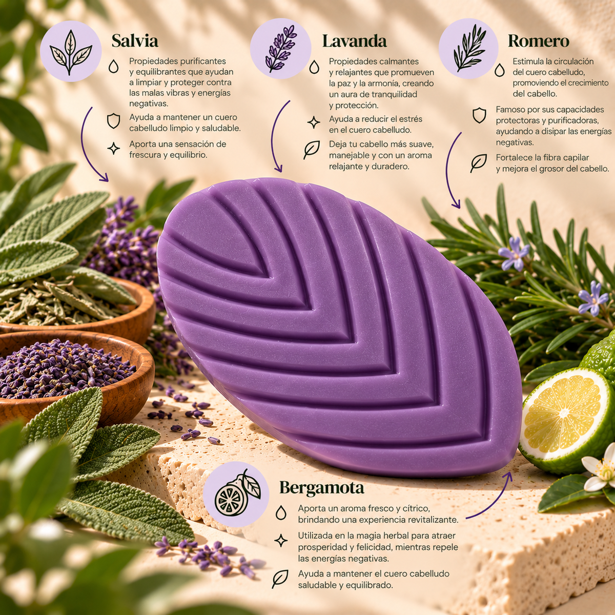 Acondicionador "Magia Herbal" con Salvia, Lavanda y Romero
