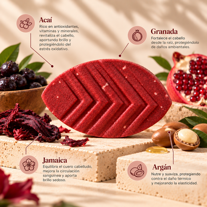 Shampoo "Fusión Antioxidante" con Acaí, Granada y Argán