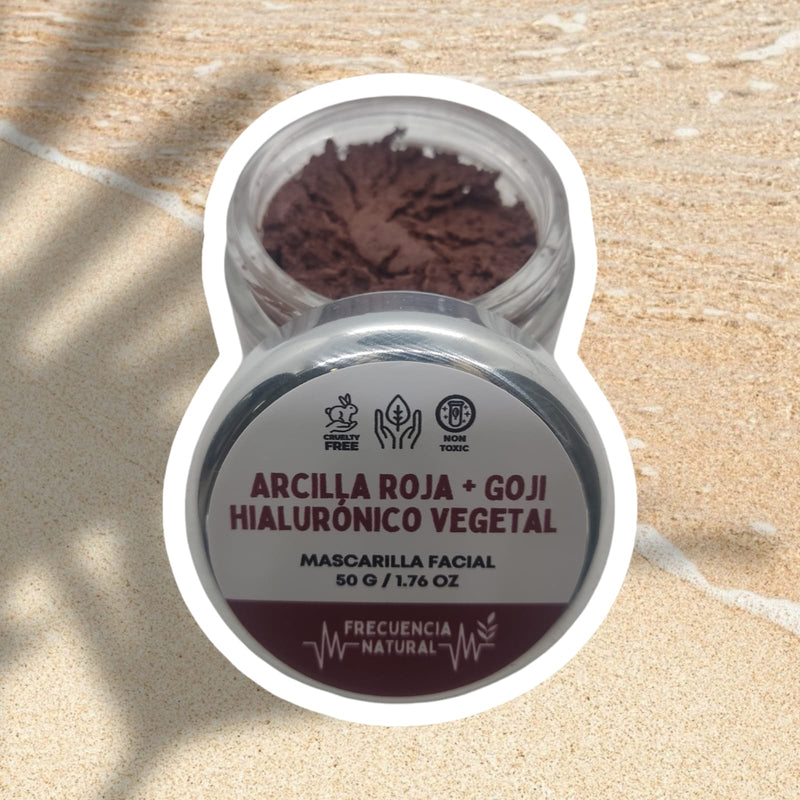 Mascarilla Facial Exfoliante Antiedad de Arcilla Roja