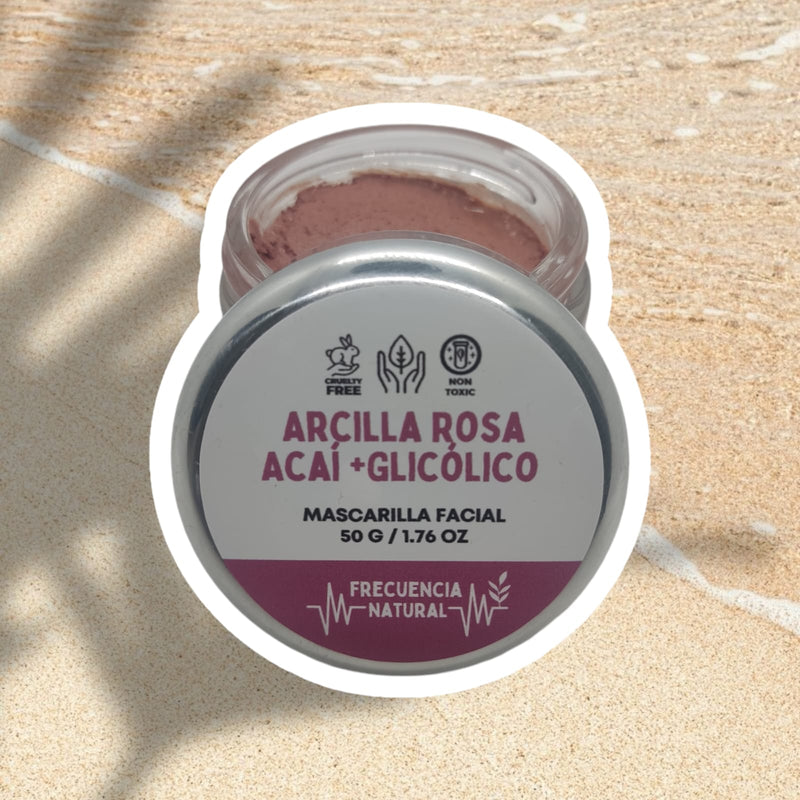 Mascarilla Facial Exfoliante Revitaliza de Arcilla Rosa