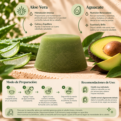 Mascarilla Capilar Aloe Vera y Aguacate