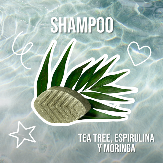 Shampoo "Anticaída" con Tea Tree, Espirulina y Moringa