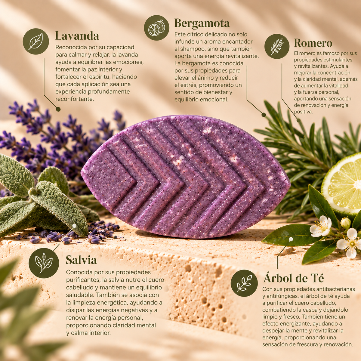Shampoo "Magia Herbal" con Salvia, Lavanda y Romero